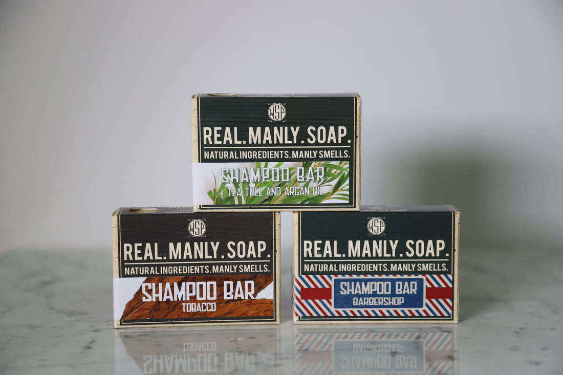 Wet shaving products, shampoo bar, tea tree, argan oil, high-quality, natural ingredients, handmade, small batch, tobacco, barbershop
