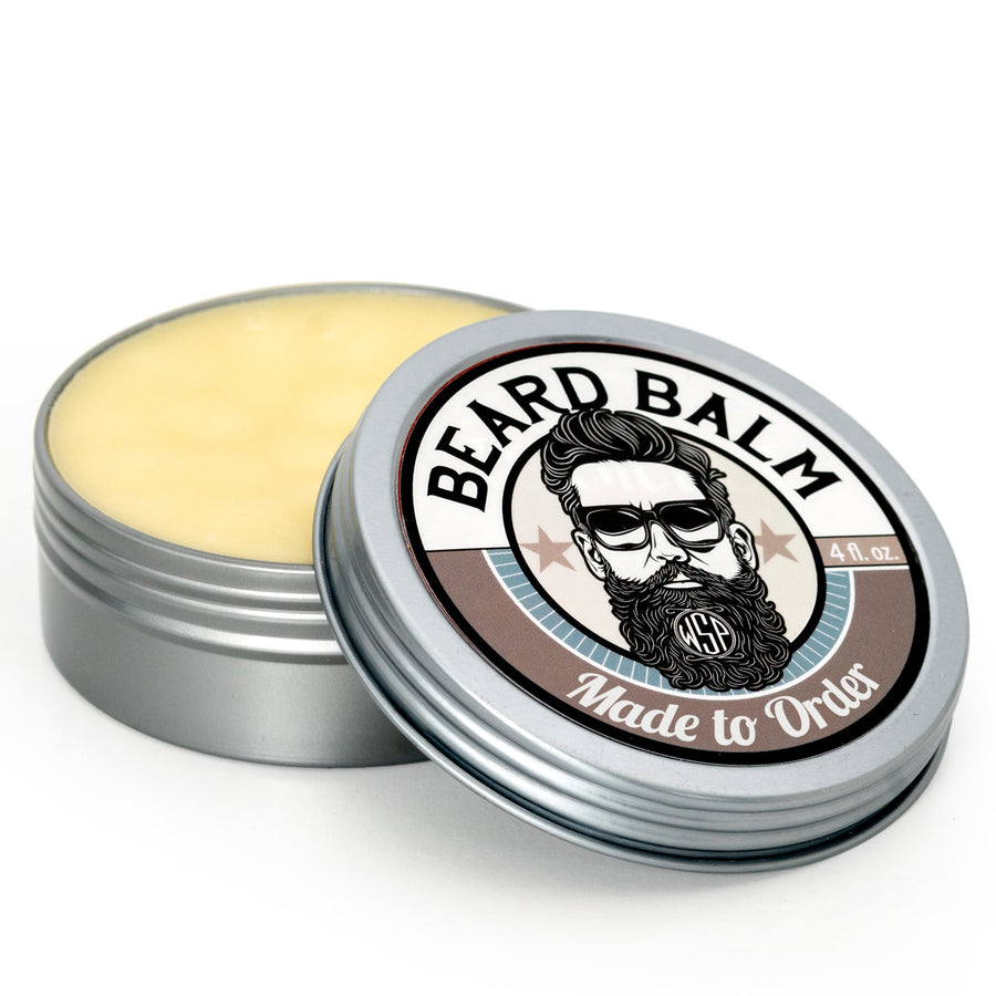 round container sample of made to order beard balm