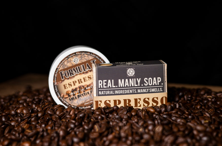 espresso balm and bar soap