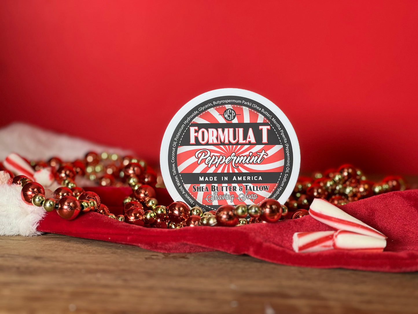Peppermint shaving soap