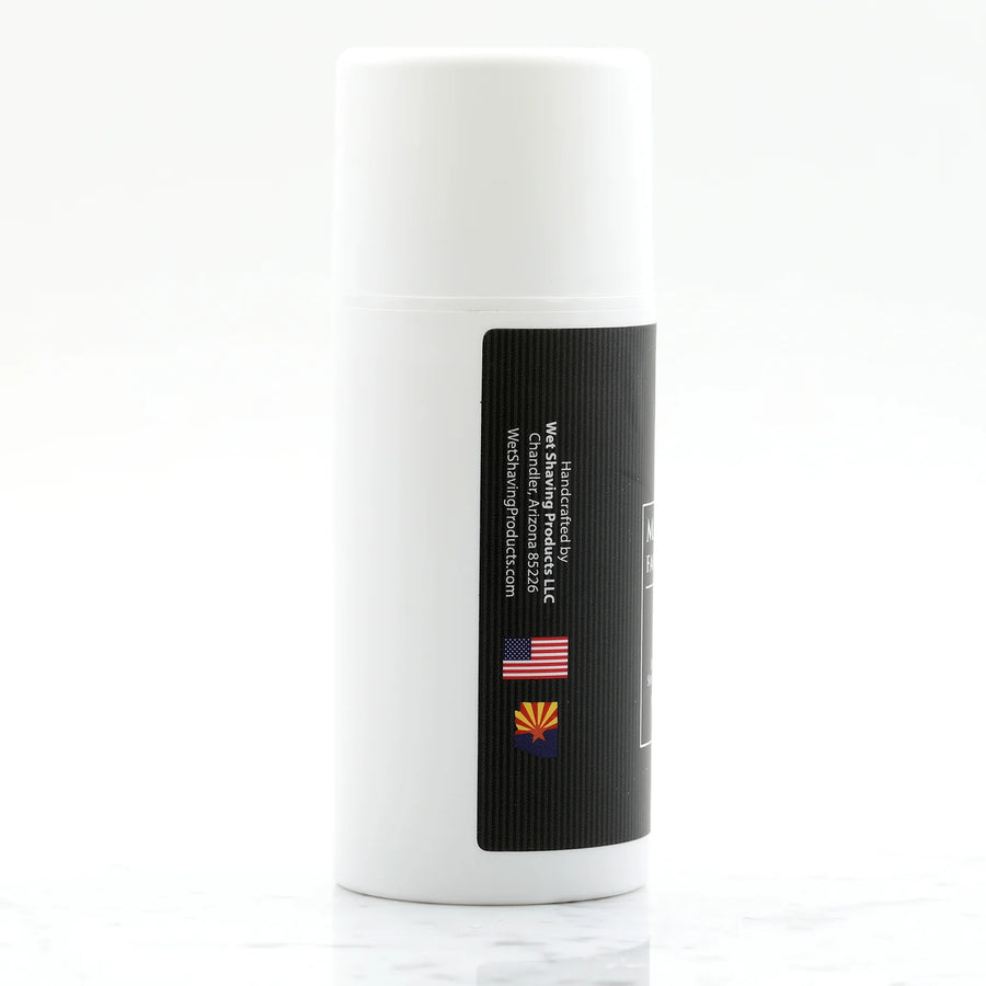 Side Label of WSP Tea Tree Oil Face Lotion – Proudly Handcrafted in Chandler, Arizona.