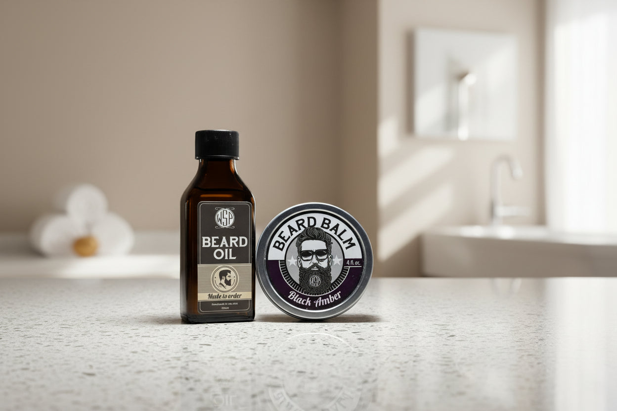 Black Amber Artisan Beard Balm – Leave-In Conditioner & Light Hold – Natural Formula