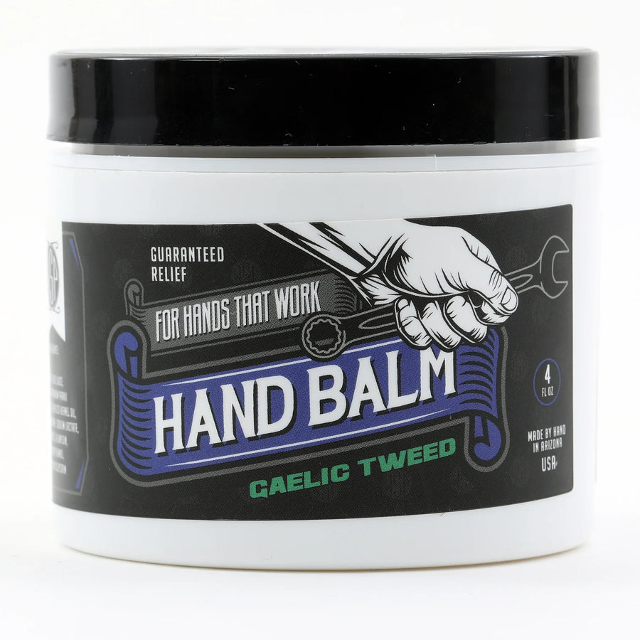 Barbershop Scented Blue Collar Hand Balm - Front Label