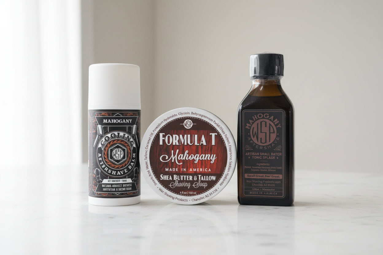 Mahogany Cooling Aftershave Balm – Non-Greasy & Mentholated