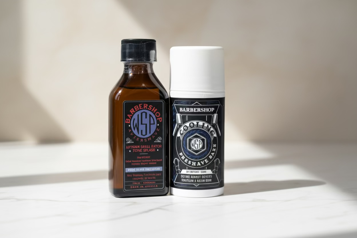 WSP Barbershop Artisan Aftershave Splash - EdC Cologne Strength & Small Batch Skin Tonic The Post-Shave Protocol (Splash + Balm)