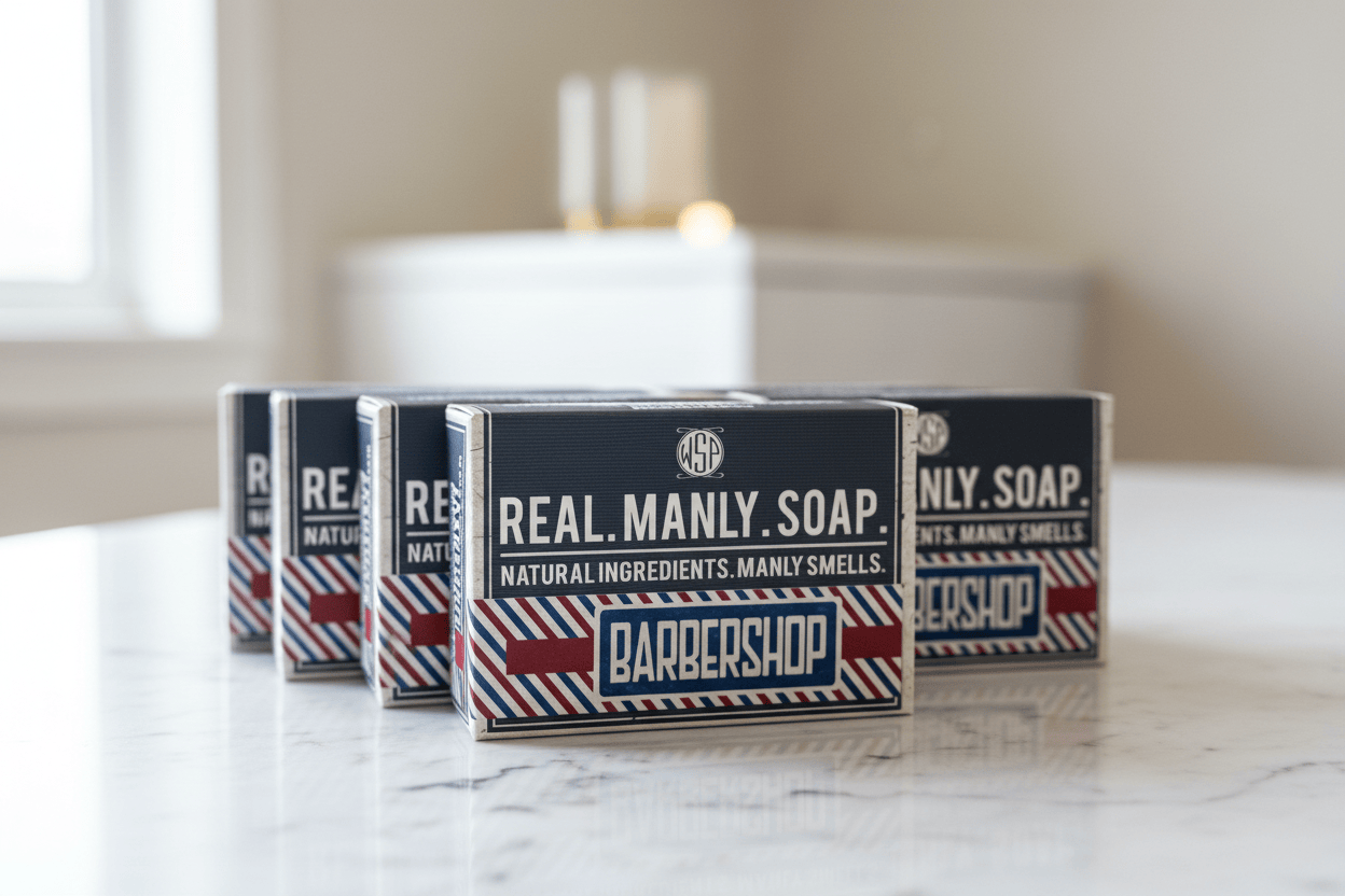 WSP Barbershop Artisan Hand & Body Soap – Natural Castile Formula – Moisturizing Rich Lather