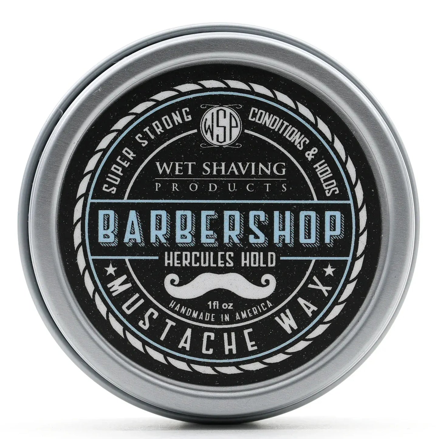 WSP Barbershop Artisan Mustache Wax – Regular or Strong Hold – All-Natural Beeswax