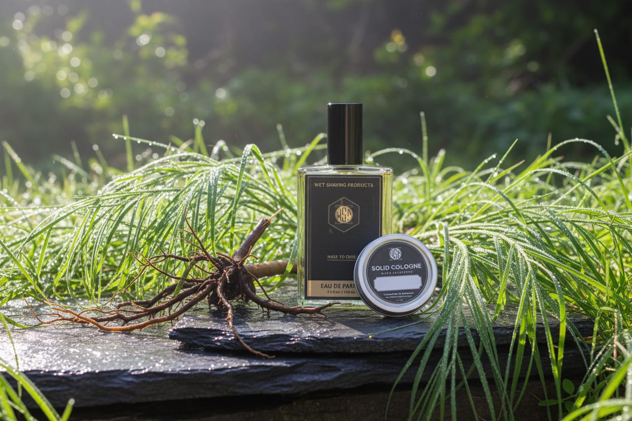 WSP Fresh Vetiver Eau de Parfum | Limited Edition Summer Cologne The Texture Kit: 100ml Spray + Solid Cologne