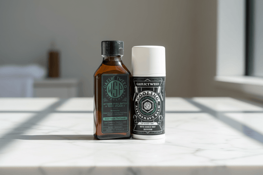 WSP Gaelic Tweed Artisan Aftershave Splash - EdC Cologne Strength & Small Batch Skin Tonic The Post-Shave Protocol (Splash + Balm)