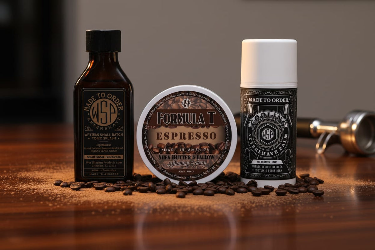 WSP Limited Edition – Espresso Formula T Shaving Soap Soap + Splash + Balm (The Daily Driver)