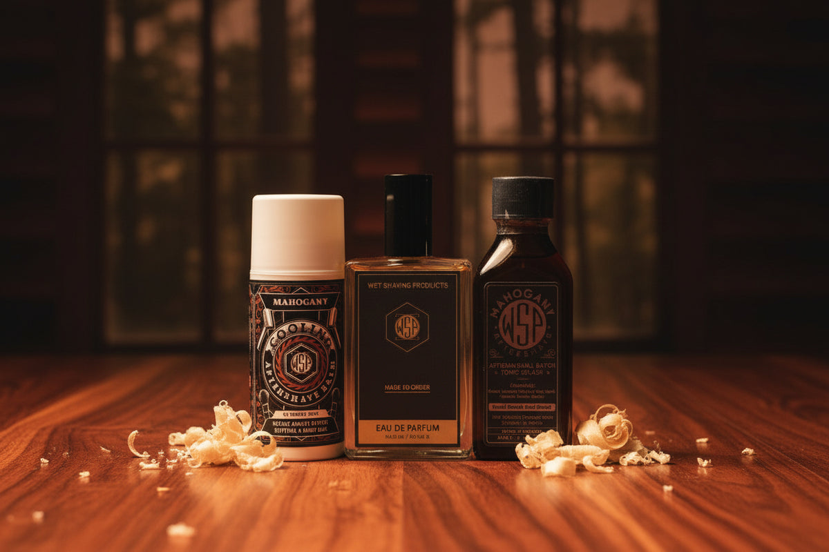 WSP Mahogany Aftershave Splash – Deep Wood & Spice Cologne Strength Antiseptic Tonic