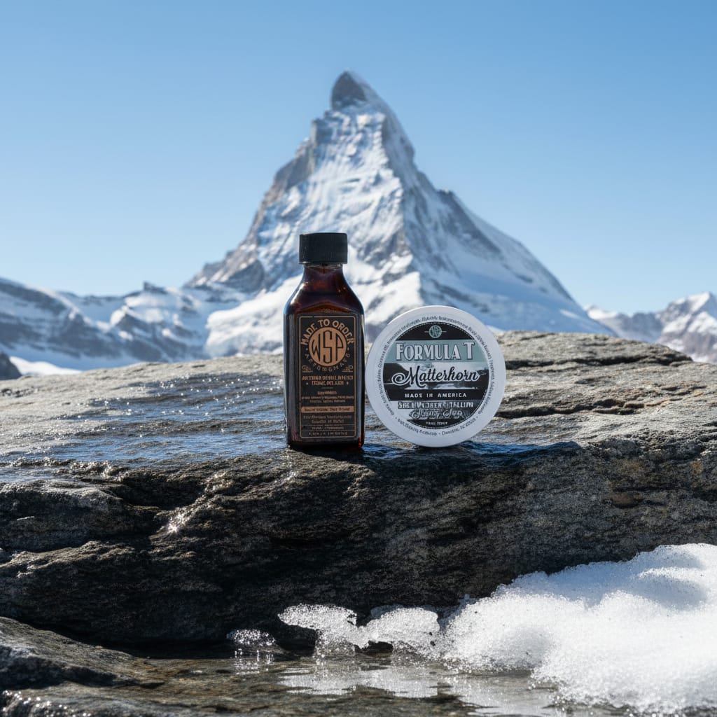 WSP Matterhorn Formula T Shave Soap - Limited Run Soap + Splash (The Classic Pair)