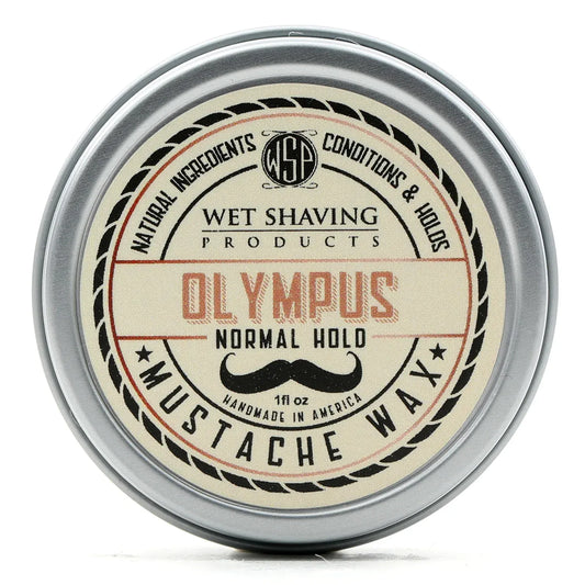WSP Olympus Artisan Mustache Wax – Regular or Strong Hold – All-Natural Beeswax