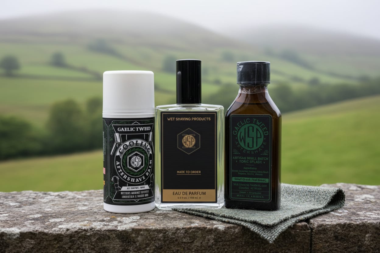 WSP Post-Shave Protocol Kit Gaelic Tweed / Protocol Kit + EDP Upgrade (Splash + Balm + Matching Eau de Parfum)