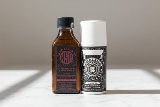 WSP Sandalwood Artisan Aftershave Splash - EdC Cologne Strength & Small Batch Skin Tonic The Post-Shave Protocol (Splash + Balm)