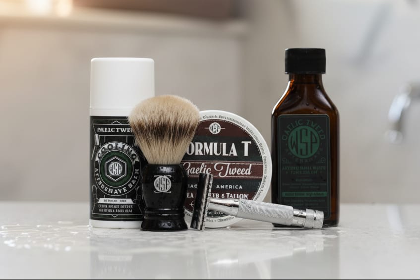 WSP The Grand Wet Shaving Kit The Heirloom (Silvertip) / Gaelic Tweed