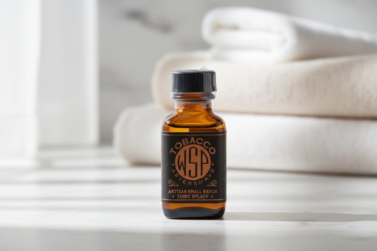 WSP Travel Size Aftershave Tonic – 1oz Bottles & Sample Flights Tobacco