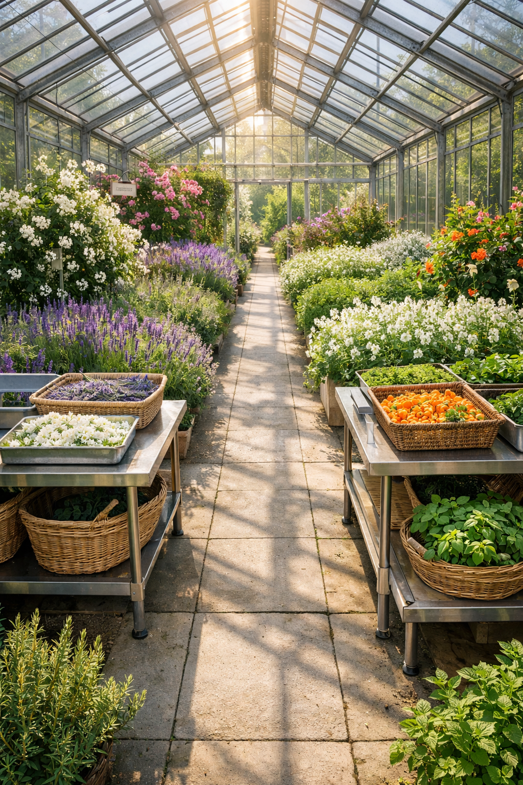 Lush green wild garden ferns and foliage with morning dew, visualizing botanical and floral scent profiles for WSP shaving soaps.