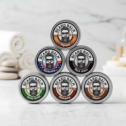 Artisan Beard Balm 1oz Sampler Set – Natural Leave-In Conditioner – Variety Pack