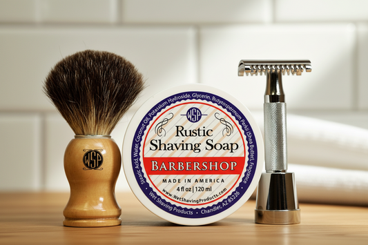 The Ultimate Beginner's Wet Shaving Kit – Safety Razor, Black Badger Brush & Soap Set