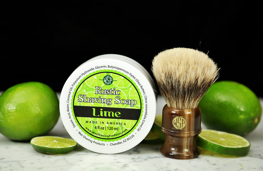 Limited Edition - Lime - Rustic Shaving Soap Vegan & All Natural 4 oz