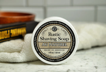 Rustic Shaving Soap Vegan & All Natural - 4 Fl Oz in Jar