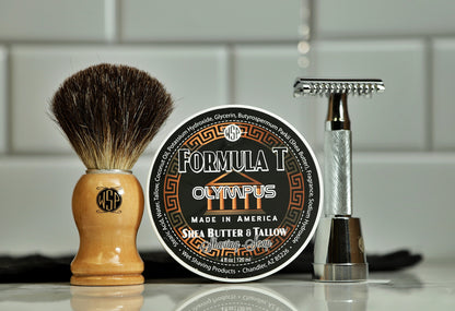 The Ultimate Beginner's Wet Shaving Kit – Safety Razor, Black Badger Brush & Soap Set