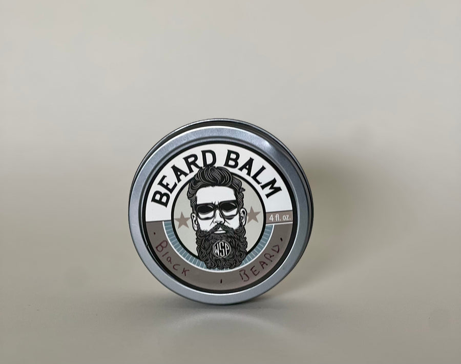 small container of beard balm Black Beard