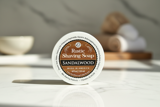 Sandalwood Rustic Shaving Soap – Vegan, Natural & Ultra-Slick Lather