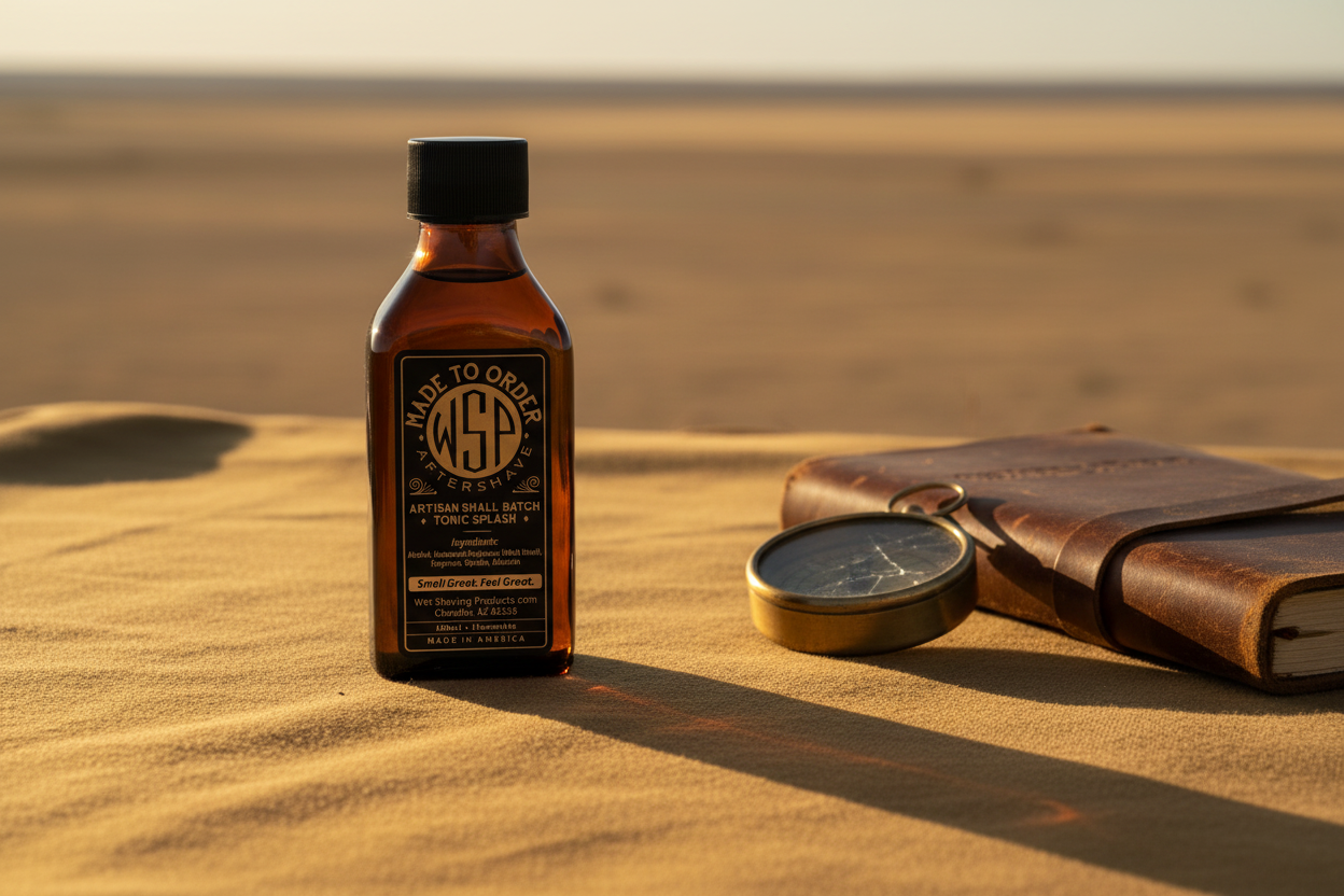 Resting on a textured tan waxed canvas surface, warm golden hour sunlight casting long shadows across the scene, out of focus background elements including a well-worn leather travel journal and a vintage compass, adventure aesthetic, open horizon in distance, photorealistic render, shallow depth of field, 8k resolution.
