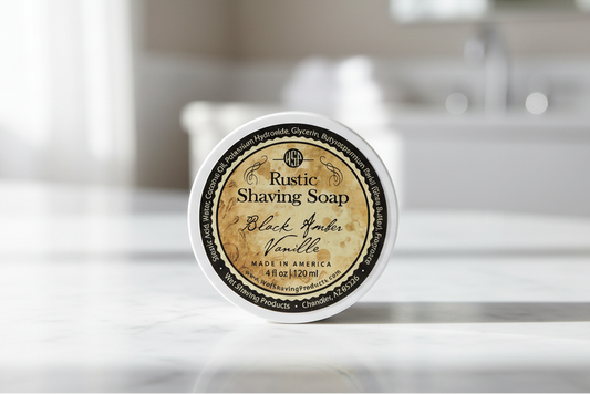 Black Amber Rustic Shaving Soap – Vegan, Natural & Ultra-Slick Lather