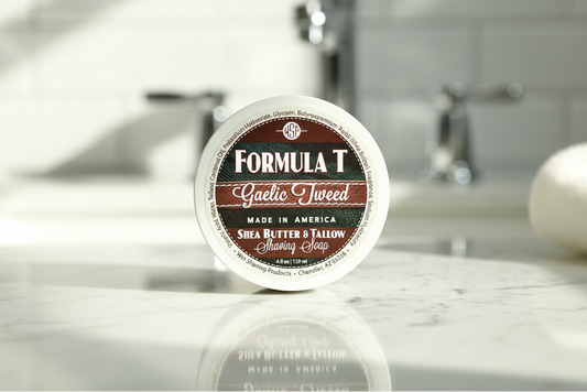 Gaelic Tweed Formula T Shaving Soap – Tallow & Shea Butter – Artisan Lather