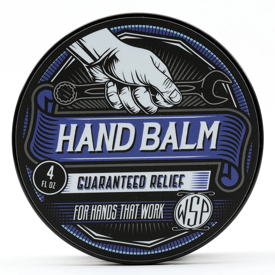 Top label of Blue Collar Hand Balm