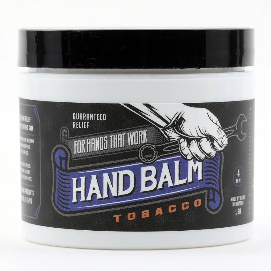 Tobacco Scented Blue Collar Hand Balm - Front Label