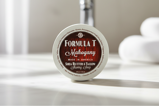 Mahogany Formula T Shaving Soap – Tallow & Shea Butter – Artisan Lather