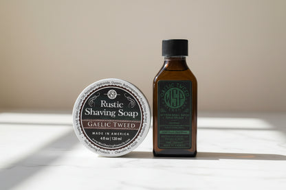 Gaelic Tweed Rustic Shaving Soap – Vegan, Natural & Ultra-Slick Lather