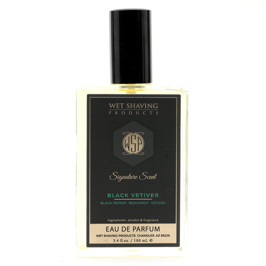 Bottle of black vetiver cologne
