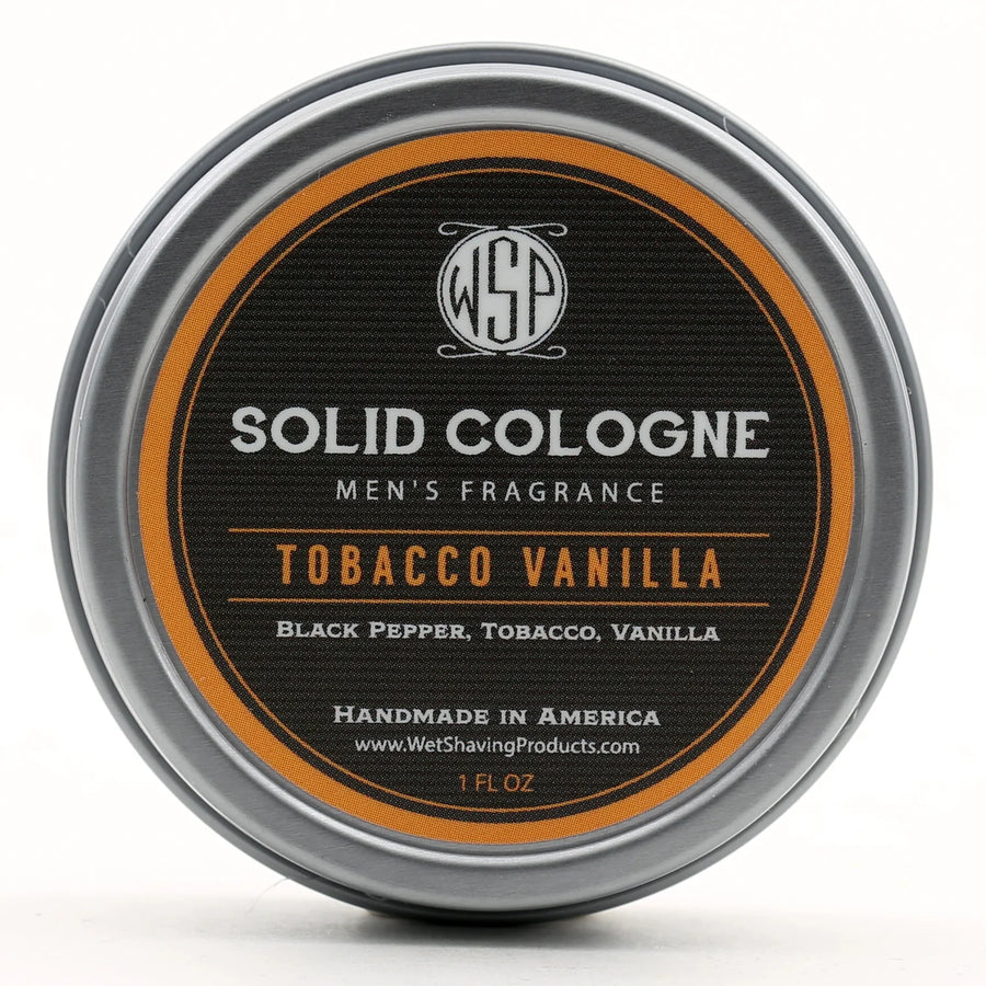 WSP Signature Solid Cologne - Tobacco Vanilla scent in a closed 1 oz tin.