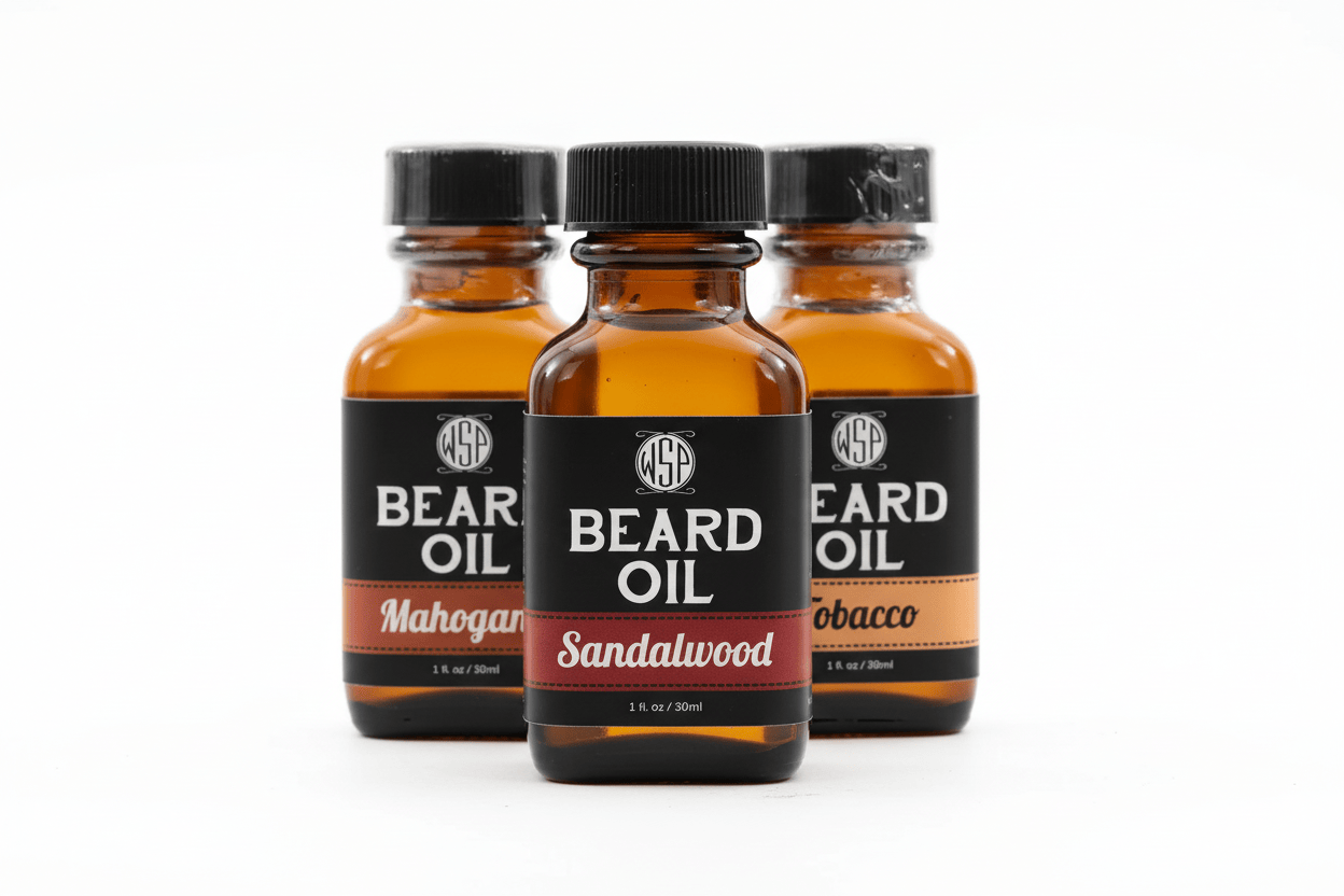 WSP Artisan Beard Oil Variety Pack – 3-Bottle Flight – Natural Dry-Finish Formula
