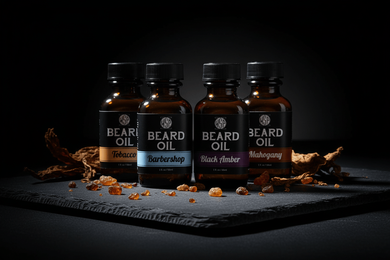 WSP Artisan Beard Oil Variety Pack – 3-Bottle Flight – Natural Dry-Finish Formula Dealer's Choice (We pick 3 random scents for you)