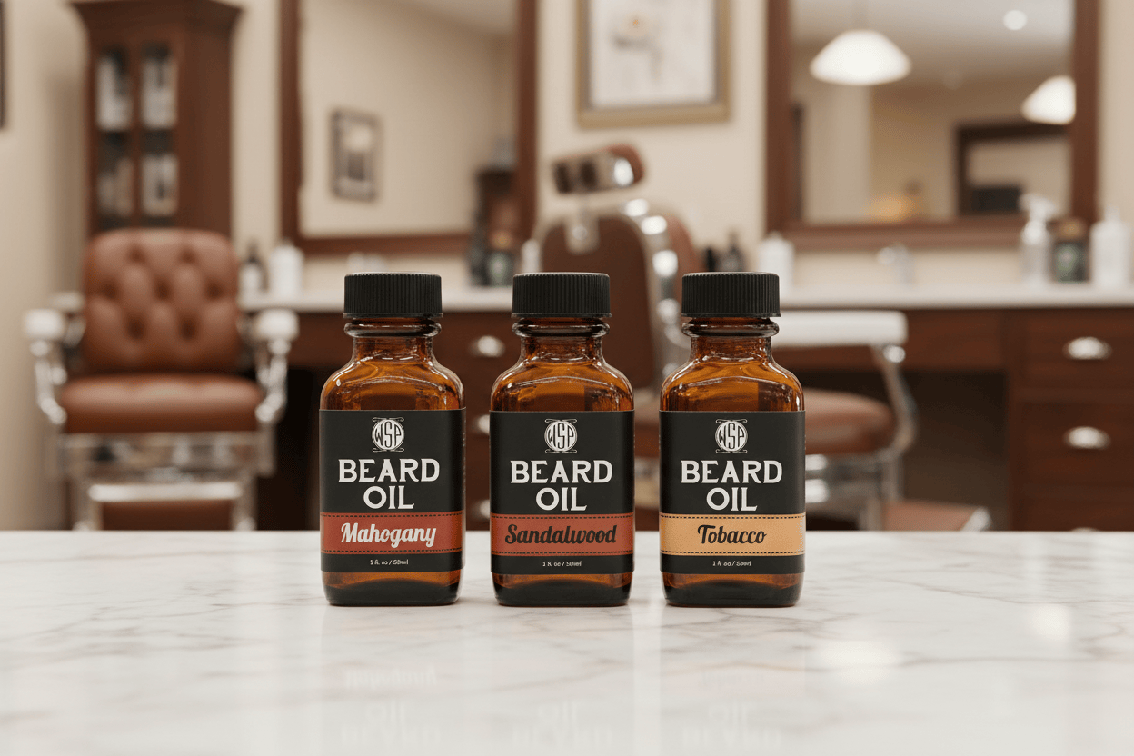 WSP Artisan Beard Oil Variety Pack – 3-Bottle Flight – Natural Dry-Finish Formula The Woodsman (Mahogany + Sandalwood + Tobacco)