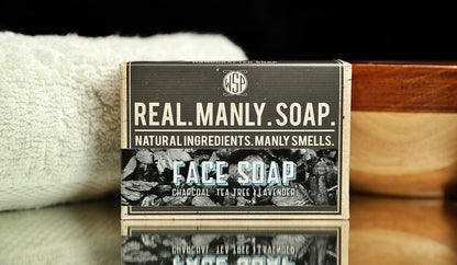 WSP Artisan Charcoal Face Soap Bar – Natural Castile & Tea Tree – Daily Deep Clean & Detox