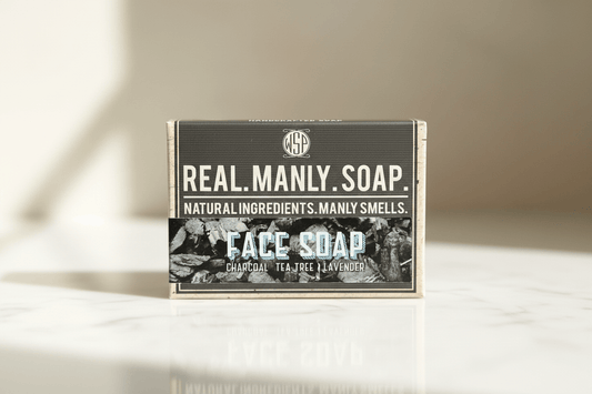 WSP Artisan Charcoal Face Soap Bar – Natural Castile & Tea Tree – Daily Deep Clean & Detox Single