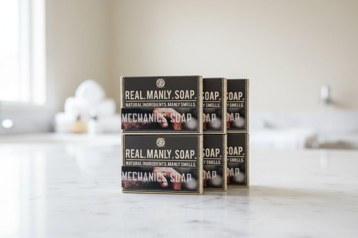 WSP Artisan Mechanic’s Scrub Bar – Walnut Grit & Orange Oil – Heavy Duty Clean 6 Pack