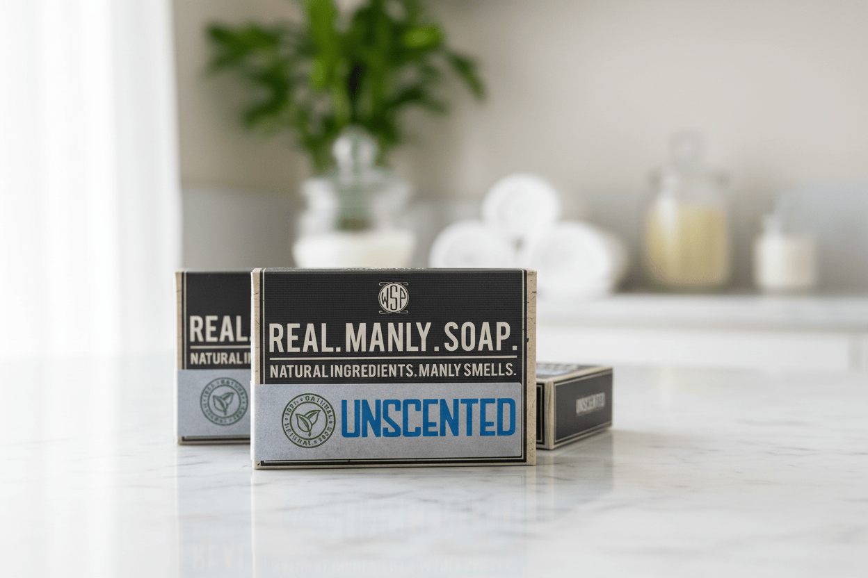 WSP Au Naturel (Unscented) Artisan Hand & Body Soap – Natural Castile & Shea Butter Formula – Moisturizing Rich Lather