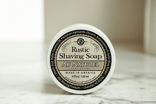 WSP Au Naturel (Unscented) Rustic Shaving Soap – Vegan, Natural & Ultra-Slick Lather The Essential (Shave Soap Only)