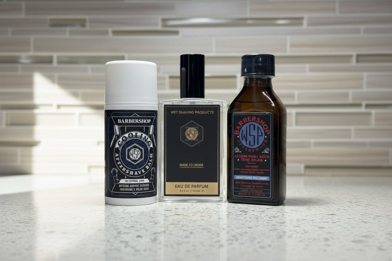WSP Barbershop Artisan Aftershave Splash - EdC Cologne Strength & Small Batch Skin Tonic