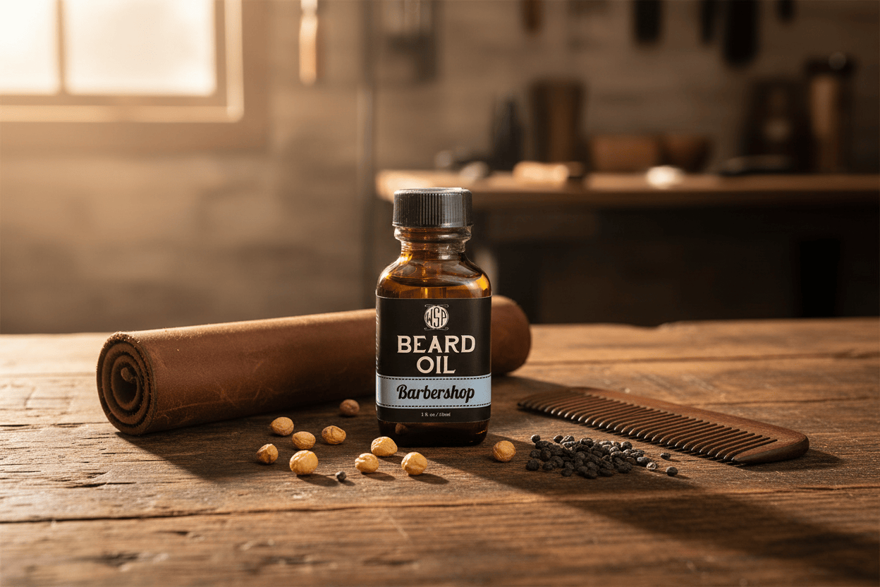 WSP Barbershop Artisan Beard Oil – Dry-Finish Formula – Conditioner & Softener