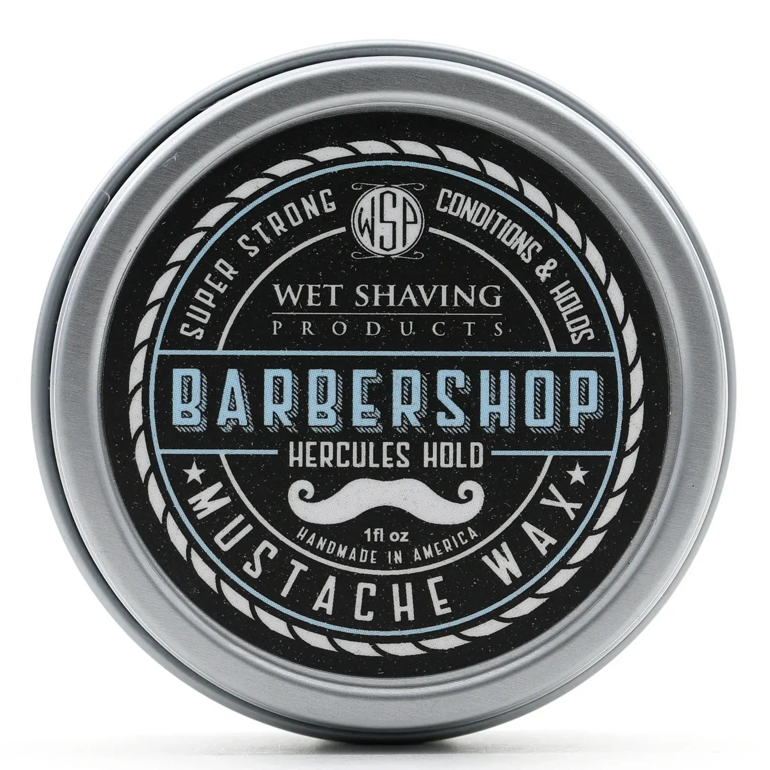 WSP Barbershop Artisan Mustache Wax – Regular or Strong Hold – All-Natural Beeswax