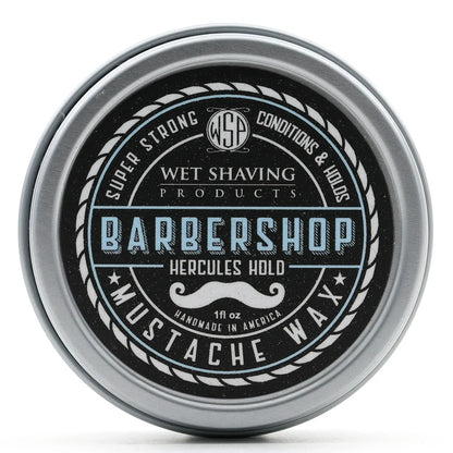 WSP Barbershop Artisan Mustache Wax – Regular or Strong Hold – All-Natural Beeswax